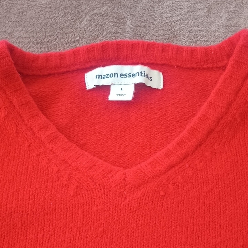 Amazon Essentials V-Neck Sweater in Red - Picture 3 of 9